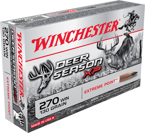 Winchester Ammo X270DS Deer Season XP  270 Winchester 130 GR Extreme Point 20 Bx/ 10 Cs