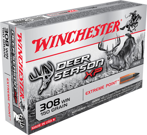 Winchester Ammo X308DS Deer Season XP  308 Winchester 150 GR Extreme Point 20 Bx/ 10 Cs