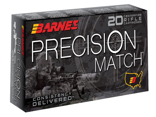 Barnes Bullets 30818 Precision Match  308 Winchester 175 GR OTM Boat Tail 20 Bx/ 10 Cs