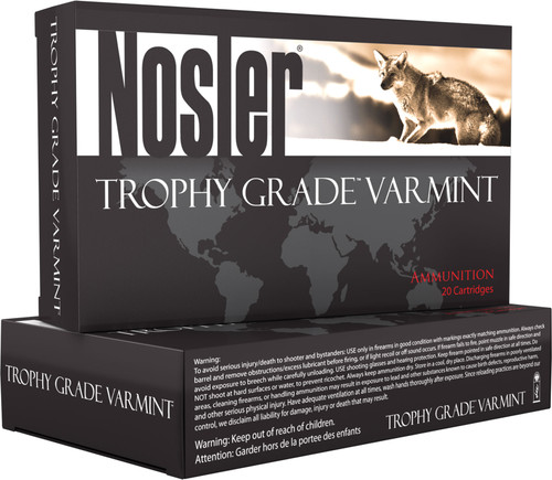 Nosler 60028 Trophy Grade Varmint 223 Rem/5.56 NATO 55 GR E-Tip 20 Bx/ 10 Cs