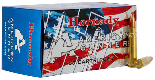 Hornady 80967 American Gunner  308 Winchester/7.62 NATO 155 GR Boat Tail Hollow Point 50 Bx/ 10 Cs