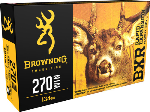 Browning Ammo B192102701 BXR  270 Winchester 134 GR Matrix Tip 20 Bx/ 10 Cs