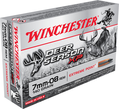 Winchester Ammo X708DS Deer Season XP 7mm-08 Remington 140 GR Extreme Point 20 Bx/ 10 Cs