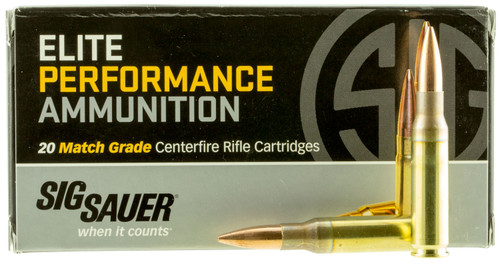Sig Sauer E308M120 Elite Match Grade  308 Win/7.62 NATO 168 GR Open Tip Match (OTM) 20 Bx/ 25 Cs