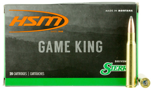 HSM 30843N Game King  308 Win/7.62 NATO 180 GR Spitzer Boat Tail (SBT) 20 Bx/ 25 Cs