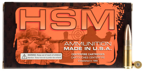 HSM 300BLK4N Match  300 AAC Blackout/Whisper (7.62x35mm) 220 GR Hollow Point Boat Tail 20 Bx/ 10 Cs