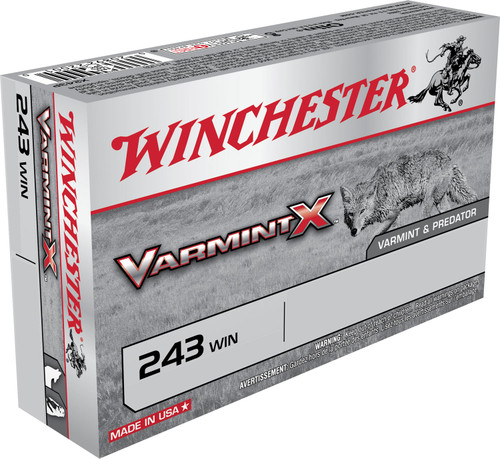 Winchester Ammo X243PLF Varmint X  243 Winchester 55 GR Lead-Free 20 Bx/ 10 Cs