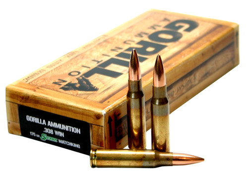 Gorilla GA308175SMK Gorilla Match  308 Win/7.62 NATO 175 GR Sierra MatchKing 20 Bx/ 10 Cs