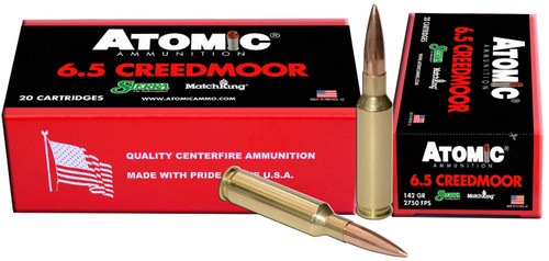 Atomic 00404 Rifle  6.5 Creedmoor 142 GR Hollow Point Match 20 Bx/ 10 Cs