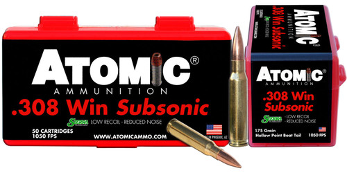 Atomic 00430 Rifle Subsonic 308 Winchester/7.62 NATO 175 GR SubSonic 50 Bx/ 10 Cs