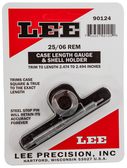 Lee 90124 Case Length Gauge w/ Shell Holder 25-06 Remington