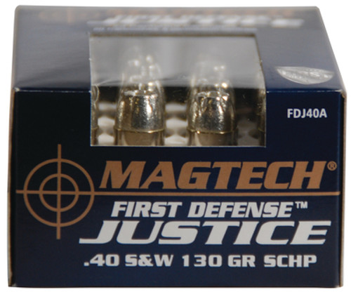 First Defense Justice .40 Smith & Wesson 130 Grain Solid Copper Hollow Point