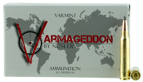 Nosler 65139 Varmageddon Varmint 223 Rem/5.56 NATO 53 GR Flat Base Tip (FBT) 20 Bx/ 10 Cs