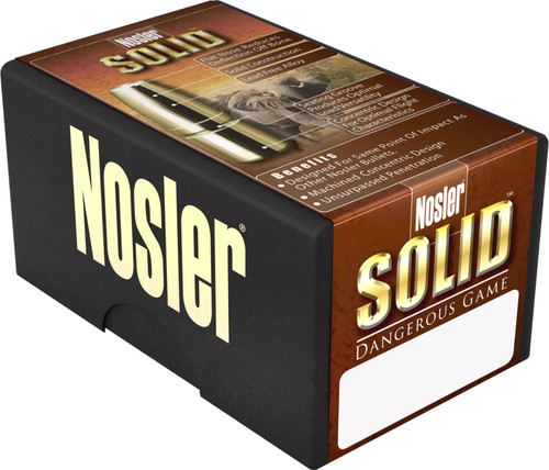 Nosler 40630 Safari  458 Lott 500 GR Nosler Solid 20 Bx/ 10 Cs