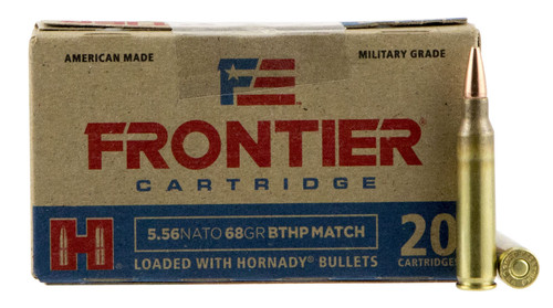 Frontier Cartridge FR310 Rifle  223 Rem/5.56NATO 68 GR Boat Tail Hollow Point Match 20 Bx/ 25 Cs