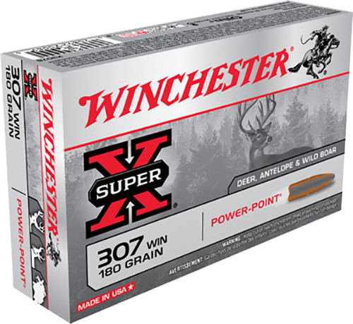 Winchester Ammo X3076 Super-X  307 Winchester 180 GR Power-Point (PP) 20 Bx/ 10 Cs