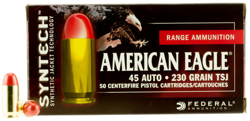 Federal AE45SJ1 American Eagle Syntech 45 ACP 230 GR TSJRN 50 Bx/ 10 Cs