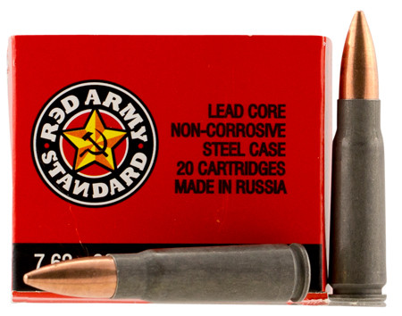 Red Army Standard AM2031B 7.62X39mm 122 GR FMJ 20 Bx/45Cs