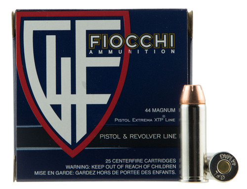 Fiocchi 44XTPB25 Extrema  44 Rem Mag 200 GR XTP Hollow Point 25 Bx/ 20 Cs