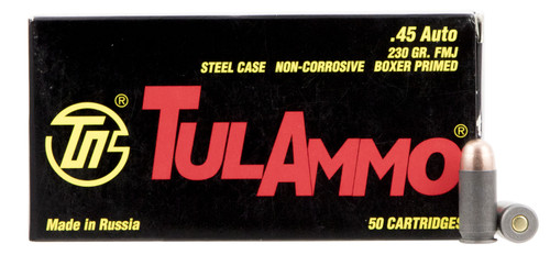 Tulammo TA452300 Handgun  45 ACP 230 GR Full Metal Jacket (FMJ) 50 Bx/ 10 Cs