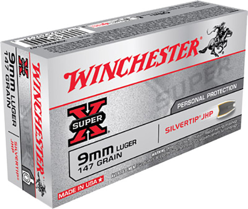 Winchester Ammo X9MMST147 Super-X  9mm Luger 147 GR Silvertip Hollow Point 50 Bx/ 10 Cs Winchester Ammo X9MMST147 Super-X  9mm Luger 147 GR Silvertip Hollow Point 50 Bx/ 10 Cs
