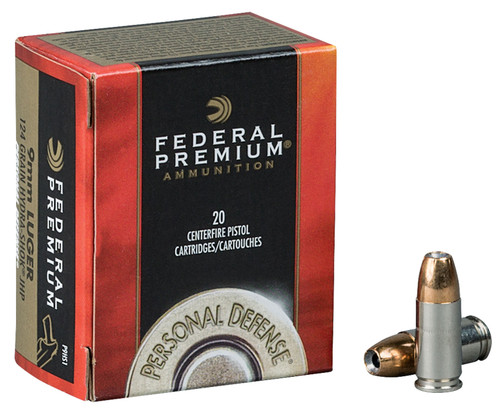 Federal P10HS1 Premium Personal Defense 10mm Auto 180 GR Hydra-Shok Jacketed Hollow Point 20 Bx/ 25 Cs
