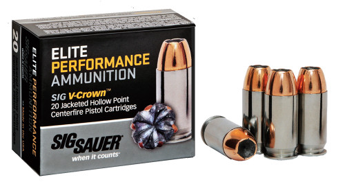 Sig Sauer E357S120 Elite V-Crown  357 Sig 125 GR Jacketed Hollow Point (JHP) 20 Bx/ 10 Cs
