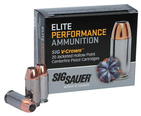 Sig Sauer E38SP120 Elite V-Crown  38 Special +P 125 GR Jacketed Hollow Point (JHP) 20 Bx/ 10 Cs