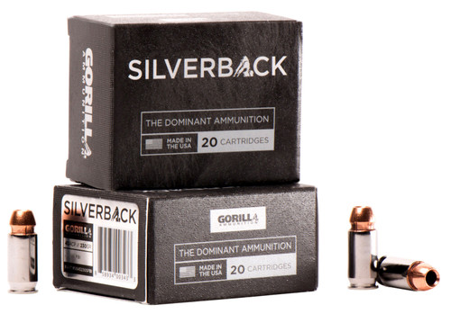 Gorilla SB45230FBI Silverback FBI Penetration 45 ACP 230 GR Solid Copper Hollow Point 20 Bx/ 10 Cs