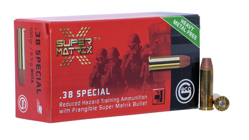GECO 403840050 Super Mattix  38 Special 100 GR Lead Free Frangible 50 Bx/10 Cs