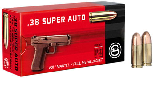 GECO 271140050 Pistol  38 Super 124 GR Full Metal Jacket (FMJ) 50 Bx/ 16 Cs