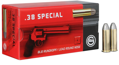 GECO 271840050 Pistol  38 Special 158 GR Lead Round Nose (LRN) 50 Bx/ 20 Cs