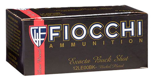 Fiocchi 12LE00BK Exacta  12 Gauge 2.75 9 Pellets 00 Buck Shot 10 Bx/ 25 Cs Fiocchi 12LE00BK Exacta  12 Gauge 2.75 9 Pellets 00 Buck Shot 10 Bx/ 25 Cs