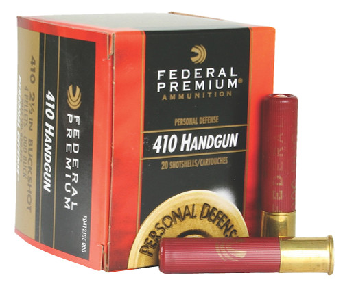 Federal PD412JGE000 Premium Personal Defense 410 Bore 2.5 Buckshot 000 Buck Shot 20 Bx/ 10 Cs