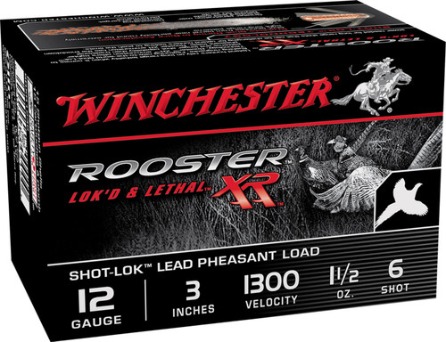 Winchester Ammo SRXR1236 Rooster XR Shot-Lok 12 Gauge 3 1 1/2 oz 6 Shot 15 Bx/ 10 Cs
