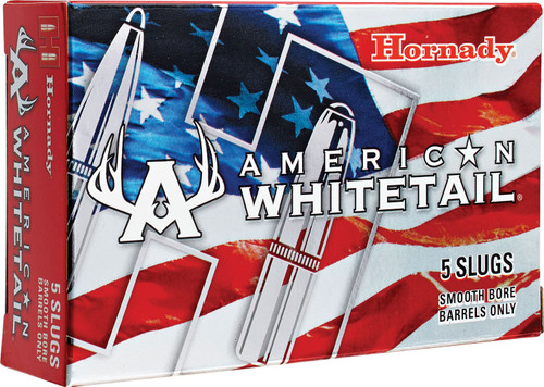 Hornady 86234 American Whitetail 12 Gauge 2.75 1 oz Slug Shot 5 Bx/20 Cs