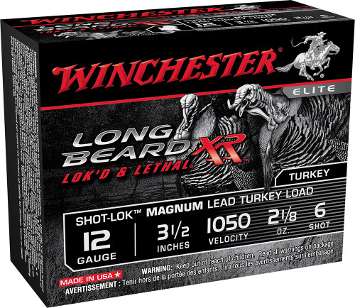 Winchester Ammo STLB12LM6 Long Beard XR Shot-Lok Magnum 12 Gauge 3.5 2 1/8 oz 6 Shot 10 Bx/ 10 Cs