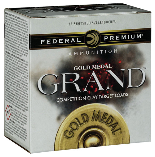 Federal GMT11675 Premium Gold Medal Grand Plastic 12 Gauge 2.75 1 1/8 oz 7.5 Shot 25 Bx/ 10 Cs