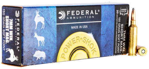 Federal 7WSME Power-Shok  7mm WSM 150 GR Jacketed Soft Point (JSP) 20 Bx/ 10 Cs