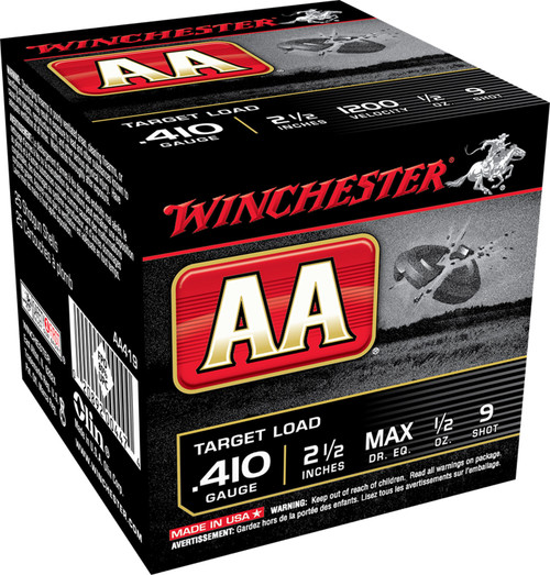 Winchester Ammo AA419 AA  410 Gauge 2.5 1/2 oz 9 Shot 25 Bx/ 10 Cs 9131