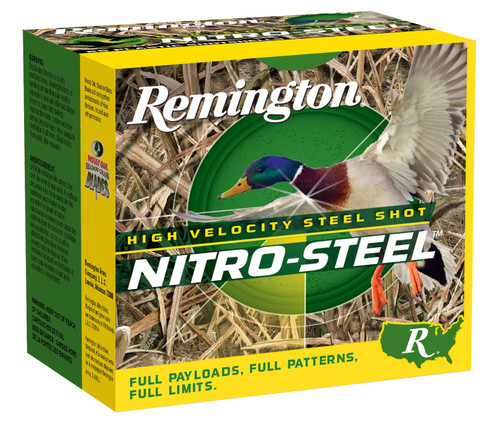 Remington Ammunition NS12M3 Nitro Steel  12 Gauge 3 1 1/4 oz 3 Shot 25 Bx/ 10 Cs 4273
