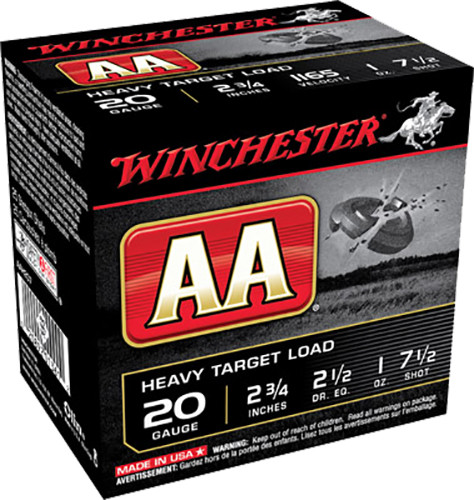 Winchester Ammo AAH207 AA Heavy 20 Gauge 2.75 1 oz 7.5 Shot 25 Bx/ 10 Cs 7539