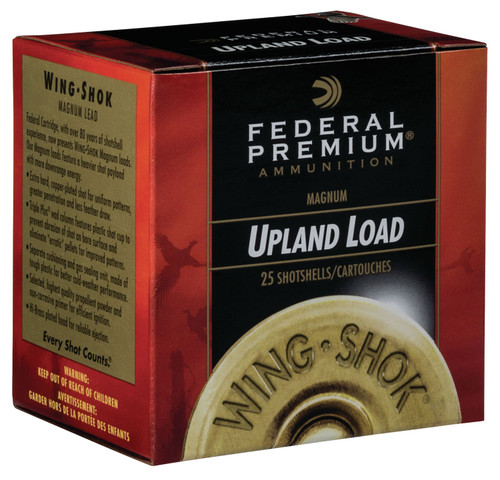 Federal PF2044 Premium Upland Wing-Shok High Velocity 20 Gauge 2.75 1 oz 4 Shot 25 Bx/ 10 Cs 2018