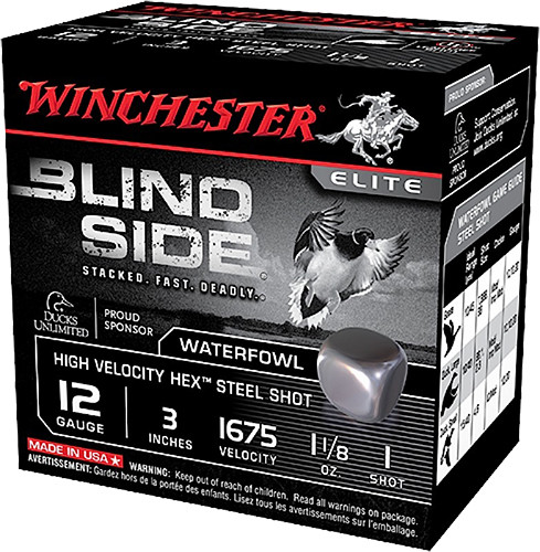 Winchester Ammo SBS12LHV2 Blindside High Velocity 12 Gauge 3.5 1 3/8 oz 2 Shot 25 Bx/ 10 Cs 8512