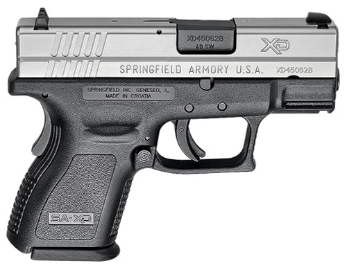 Springfield Armory XD9822 XD Sub-Compact *CA Compliant* 40 S&W Double 3 9+1 Black Polymer Grip Stainless Steel Slide