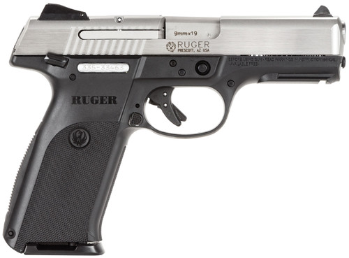 Ruger 3309 SR9 Standard 9mm Luger DA 4.10 10+1 Black Polymer Grip Stainless Steel Slide
