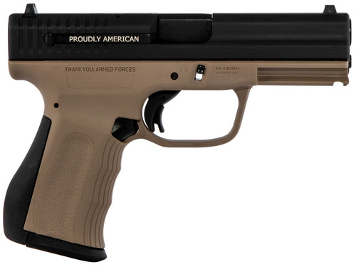 FMK G9C1G2DE 9C1 G2 FAT Single 9mm Luger 4 14+1 Dark Earth Polymer Grip/Frame Black Carbon Steel