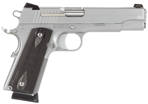 Sig Sauer 191145SSSCA 1911 Full Size *CA Compliant* 45 ACP Single 5 8+1 Blackwood Grip Stainless Steel Slide