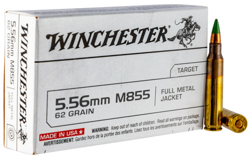 Winchester Ammo Q3269 Best Value  223 Rem/5.56NATO 62 GR Full Metal Jacket (FMJ) 20 Bx/ 50 Cs