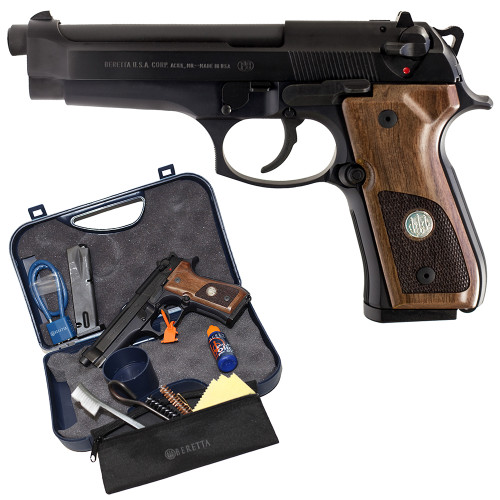 Beretta SPEC0578A 92FS Trident SA/DA 9mm 4.9 15+1 Wood w/Medallion Blk